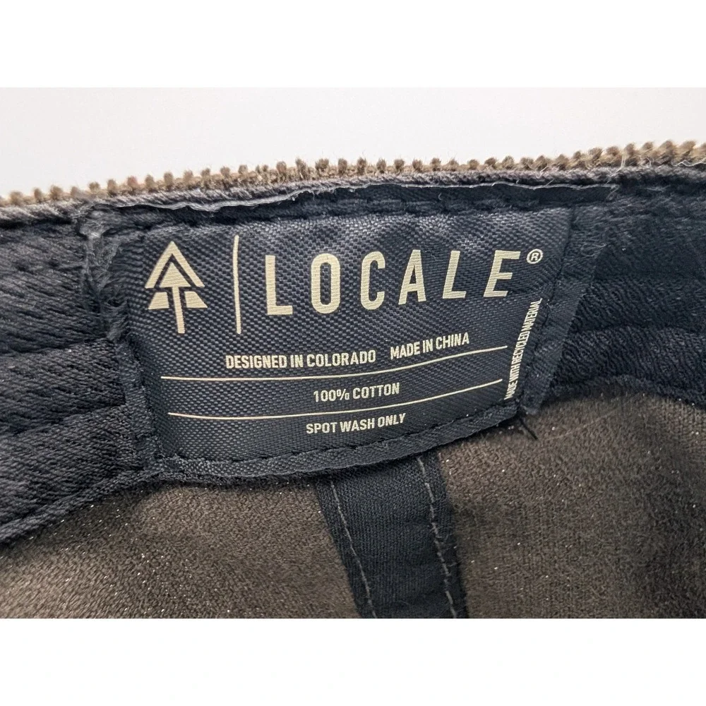 Locale Glacier National Park Corduroy Snapback Hat Brown Bear Patch Rope Cap MT